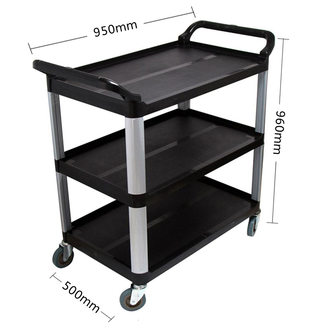 3-Tier Food Trolley | Kitchen Utility Cart | Set of 2 | Large
