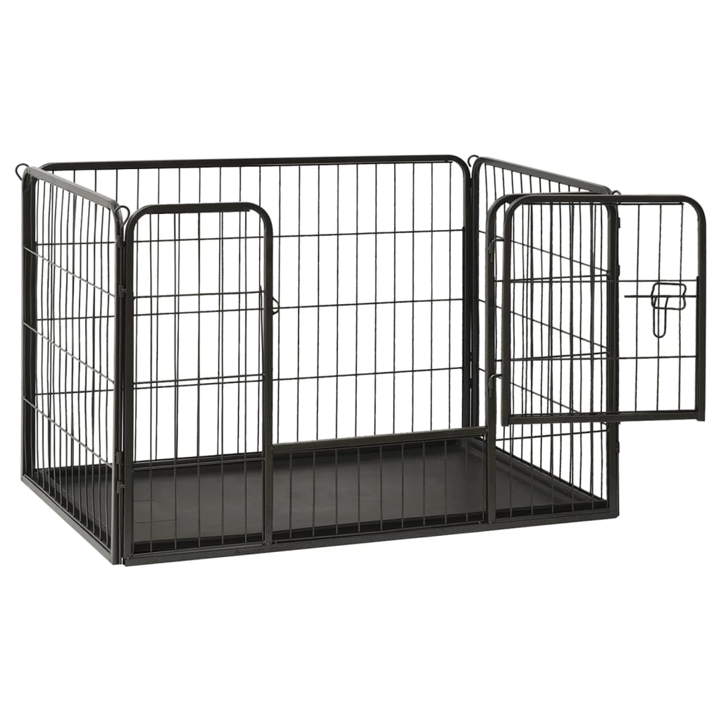 Steel Puppy Playpen — Large 91.5x59x61cm | Safe Dog Exercise Pen