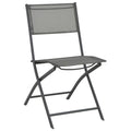 Folding Outdoor Chairs Set of 2 | Steel & Textilene | Industrial Garden Chairs