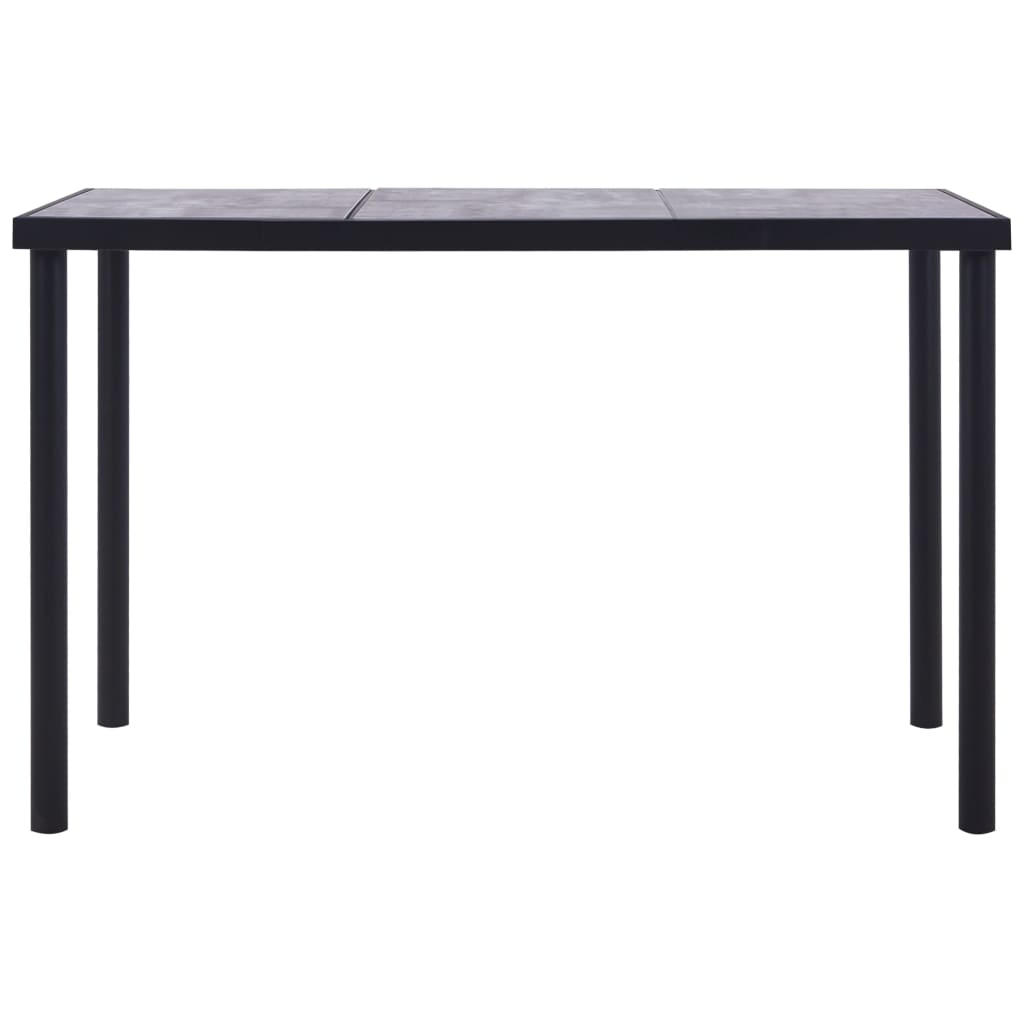 Black & Concrete Grey Dining Table — 160x80cm | Modern MDF Table