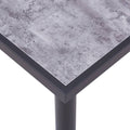 Black & Concrete Grey Dining Table — 160x80cm | Modern MDF Table
