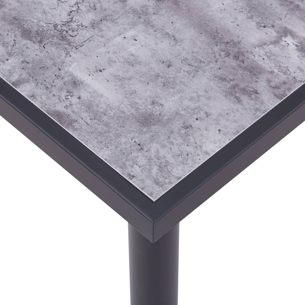 Black & Concrete Grey Dining Table — 160cm | Contemporary MDF Design