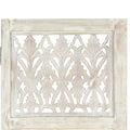 Handcarved 5-Panel Room Divider — Solid Mango Wood | 200x165cm White