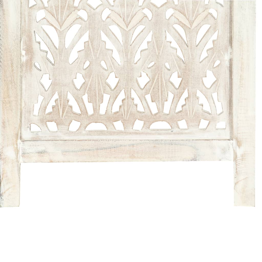 Handcarved Solid Mango Wood Room Divider — 5 Panel | 200x165cm