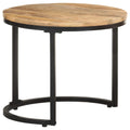 Rough Mango Wood Nesting Side Tables — Set of 3 | Natural Timber