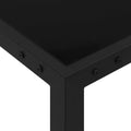 Garden Table | 130x130x72cm | Black Steel & Tempered Glass | Outdoor Table