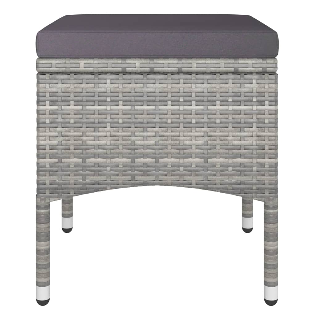 5-Piece Grey Poly Rattan & Tempered Glass Garden Dining Set | Outdoor Table