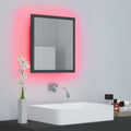 LED Bathroom Mirror with RGB Light | Grey 40x37cm | Modern Bathroom Decor