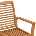 Premium Teak Wood Garden Bench with Cream Cushion - 112cm Outdoor Seating