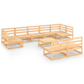 10-Piece Solid Pinewood Garden Lounge Set | Complete Outdoor Living