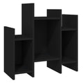 Black Side Cabinet with 6 Shelves | 60x26x60cm | Modern Storage