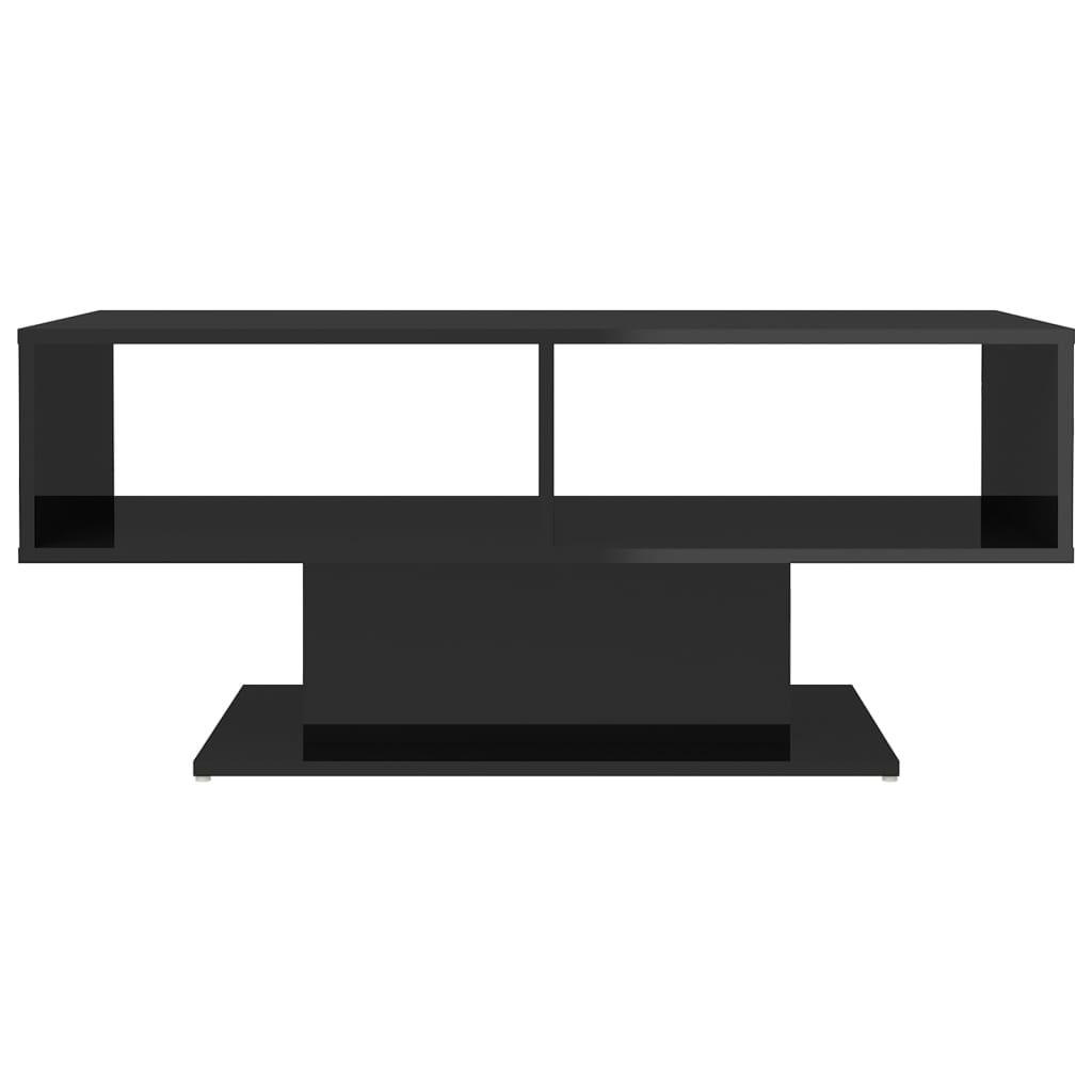 High Gloss Black Coffee Table — 103cm | Modern Living Room Furniture