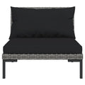 9-Piece Garden Lounge Set — Dark Grey Poly Rattan with Cushions | Free Shipping