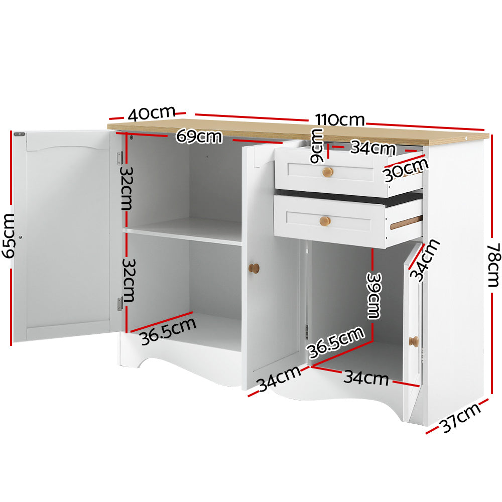 Buffet Sideboard Storage Cabinet | Vintage | 2 Drawers | Hallway & Kitchen