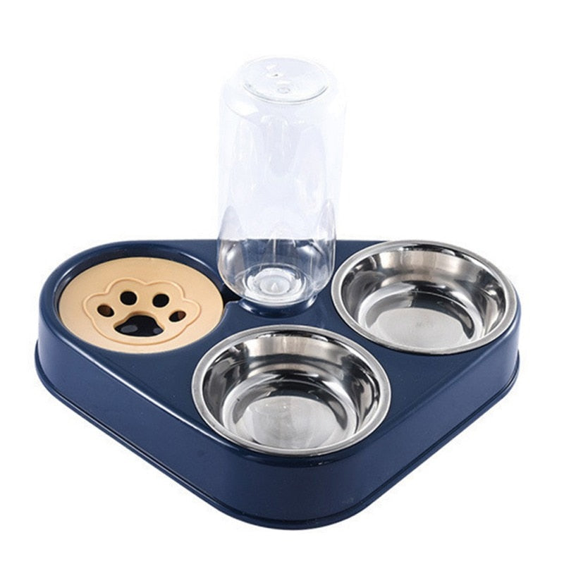 3-in-1 Automatic Pet Feeding & Drinking Station | Stainless Steel | Dogs & Cats