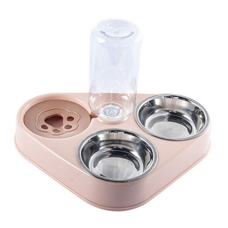 3-in-1 Automatic Pet Feeding & Drinking Station | Stainless Steel | Dogs & Cats