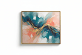Modern Abstract Wall Art Canvas Print - Framed featuring vibrant colors and contemporary design.